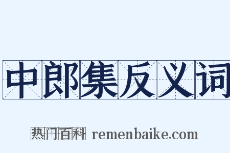 中郎集反义词是什么意思的图片